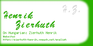 henrik zierhuth business card